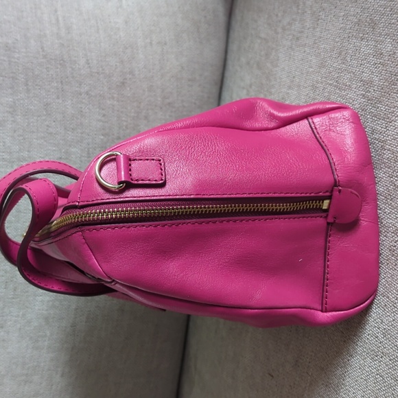 Fossil Rare Raspberry Pink Leather Sydney Satchel Bag - Picture 5 of 10